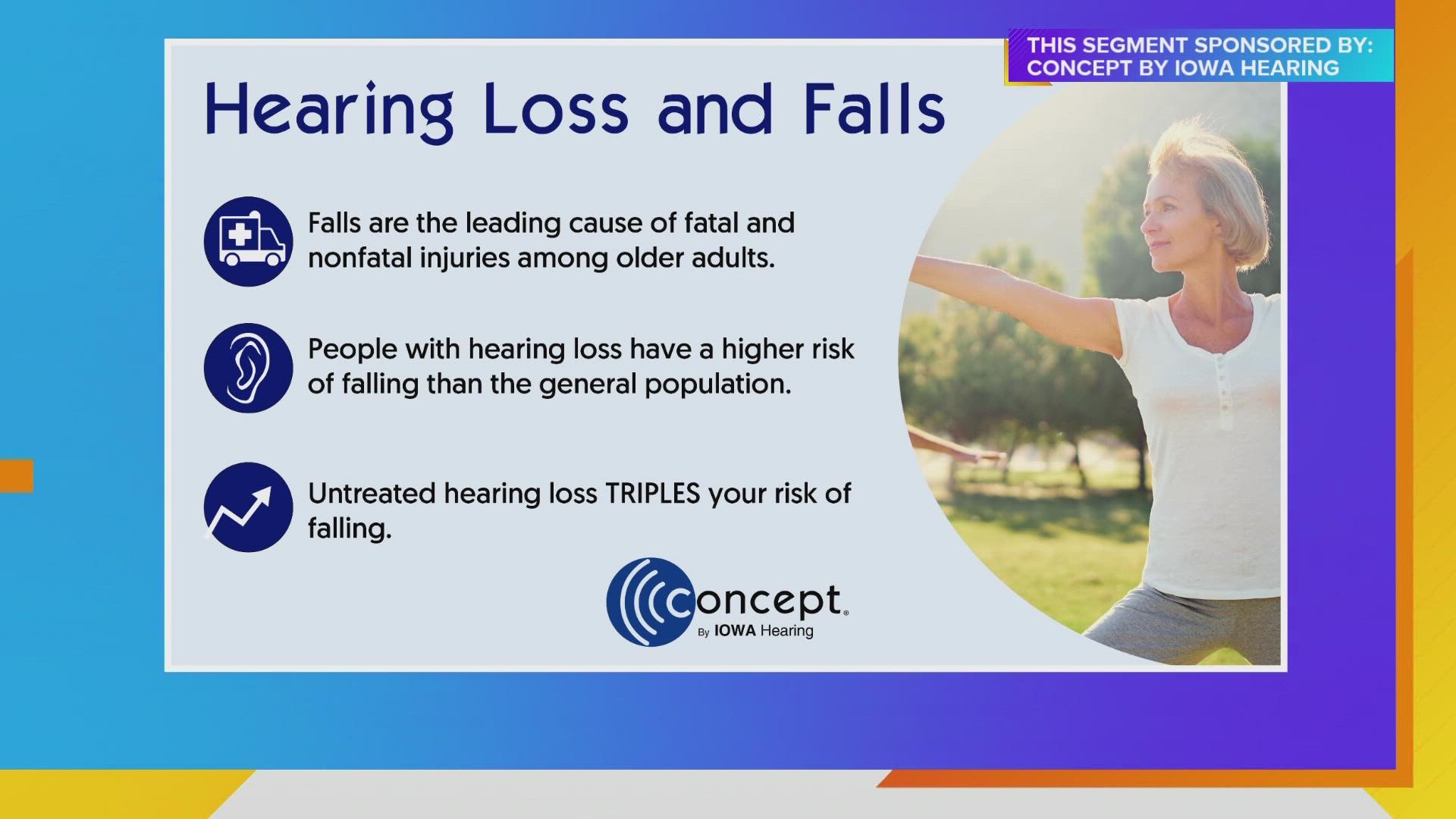 Taylor Parker, President-Concept by Iowa Hearing,  explains how even mild hearing loss can increase your risk of falling by up to 3 times | Paid Content