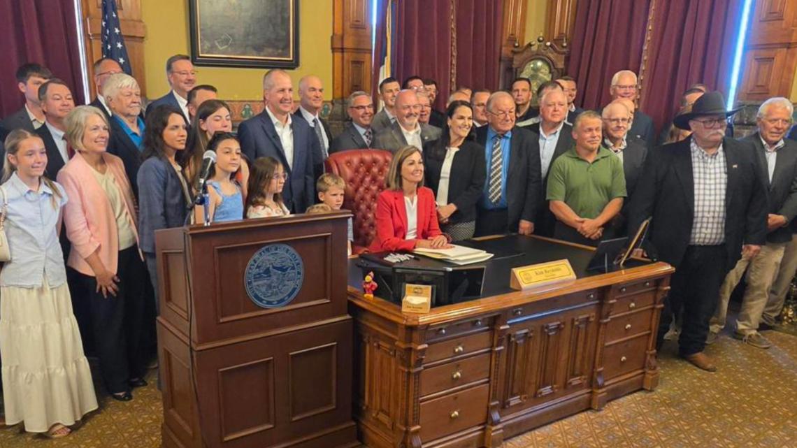 Gov. Kim Reynolds vetoes 5 bills, strikes certain provisions from 4 appropriations bills