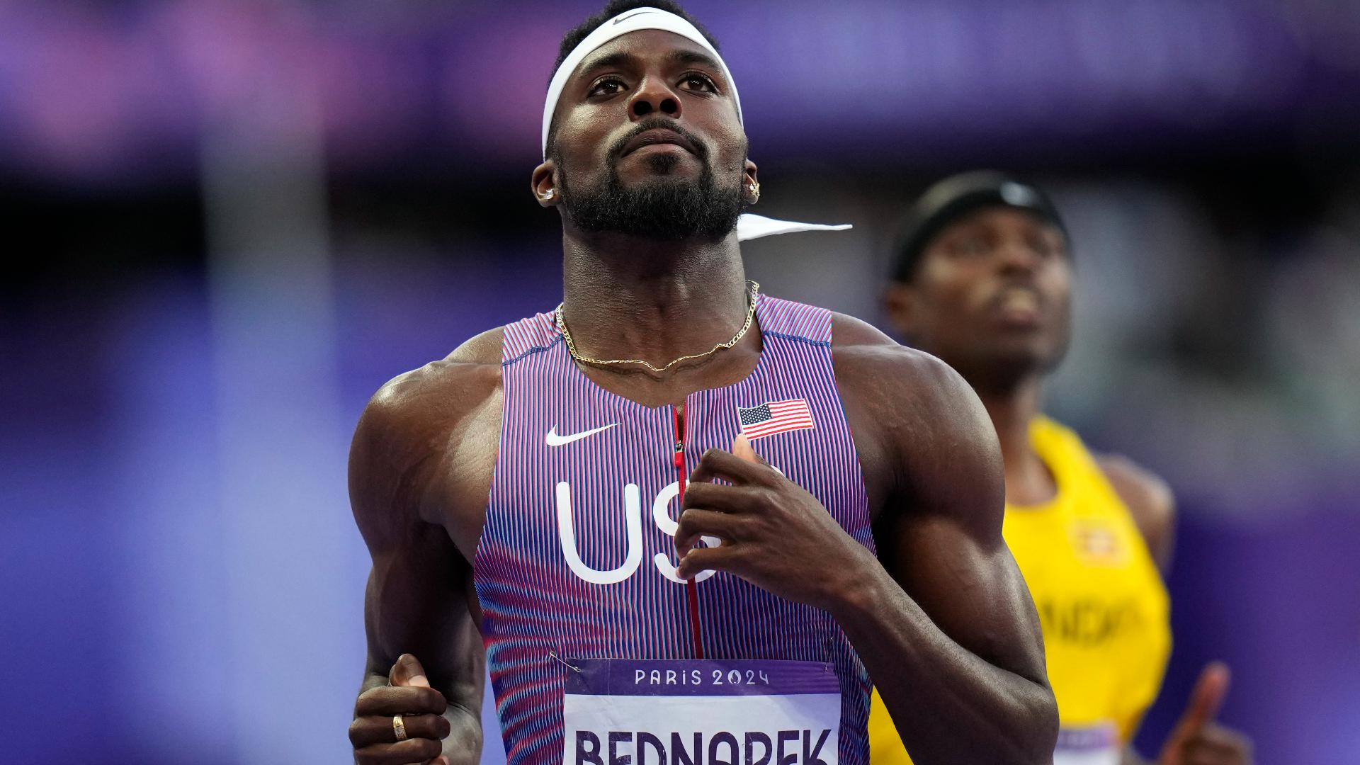 Bednarek's first-round 200m time of 19.96 seconds came in first among all Round 1 runners. His personal best is 19.59 seconds.