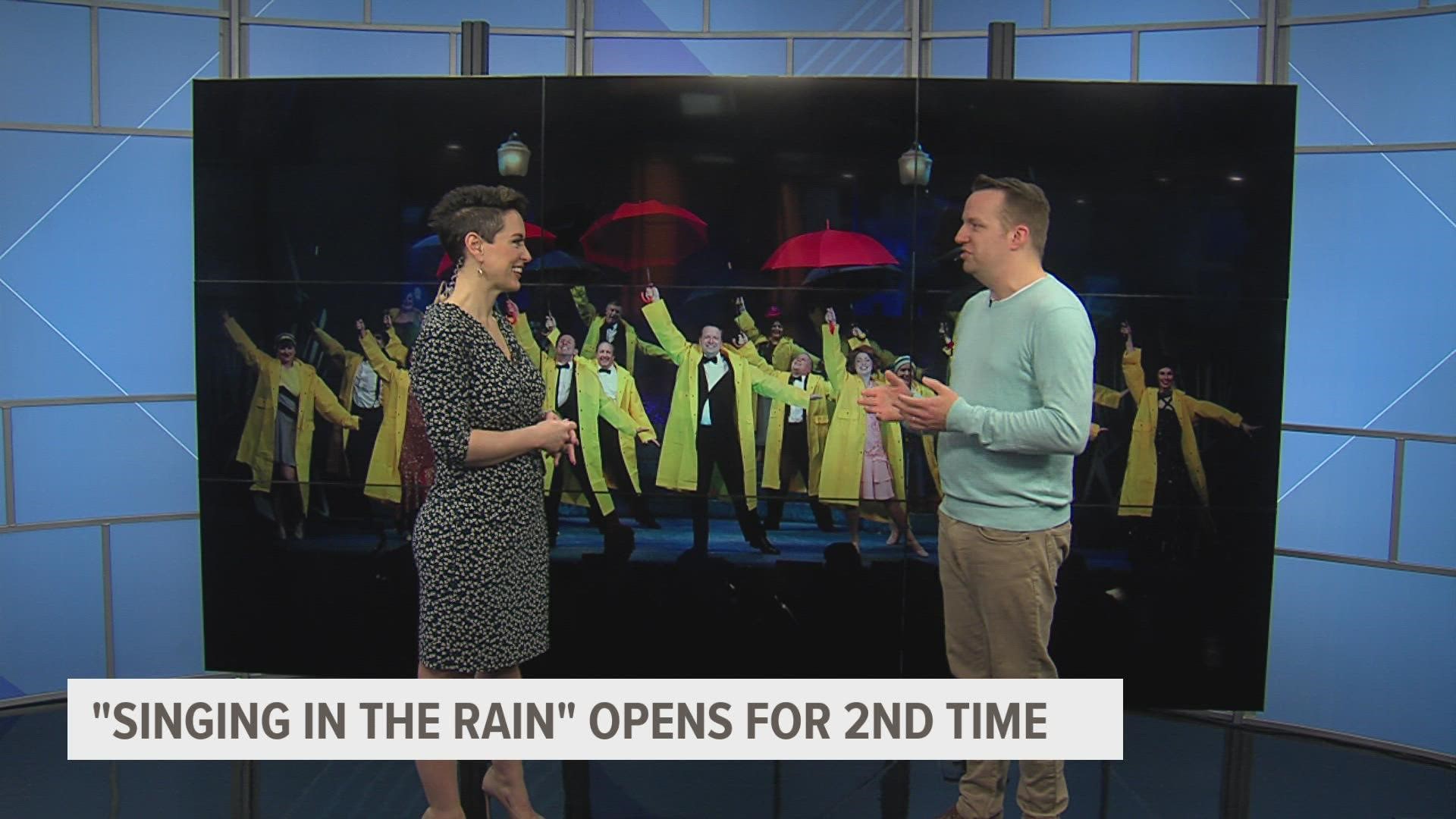 "Singin' in the Rain" runs through April 10 at the Des Moines Playhouse. Go to dmplayhouse.com for all ticket information