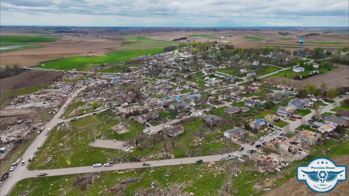 Drone footage shows tornado damage in Minden, Iowa | weareiowa.com