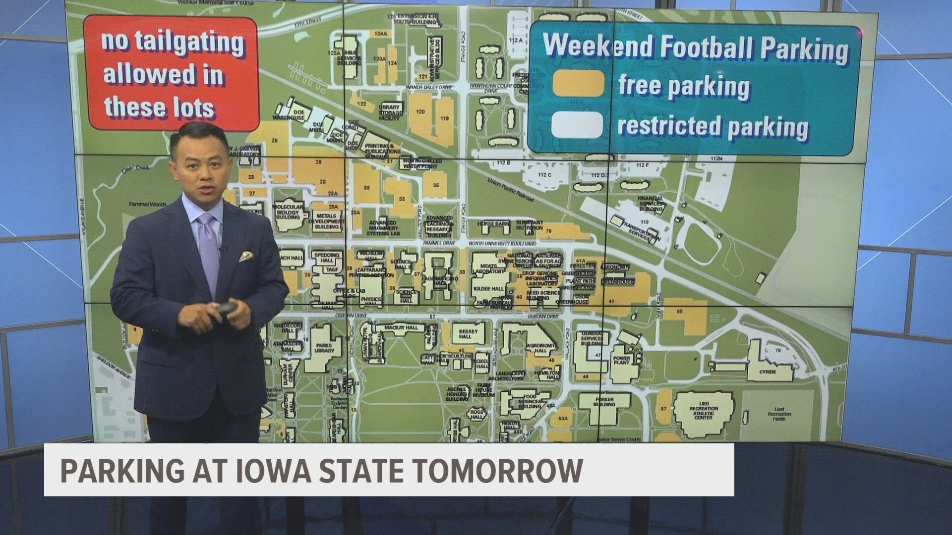 If you're going to see the Hawkeyes at Kinnick Stadium, avoid exit 242. Meanwhile, in Ames, there will be delays at South 16th and Duff due to construction.