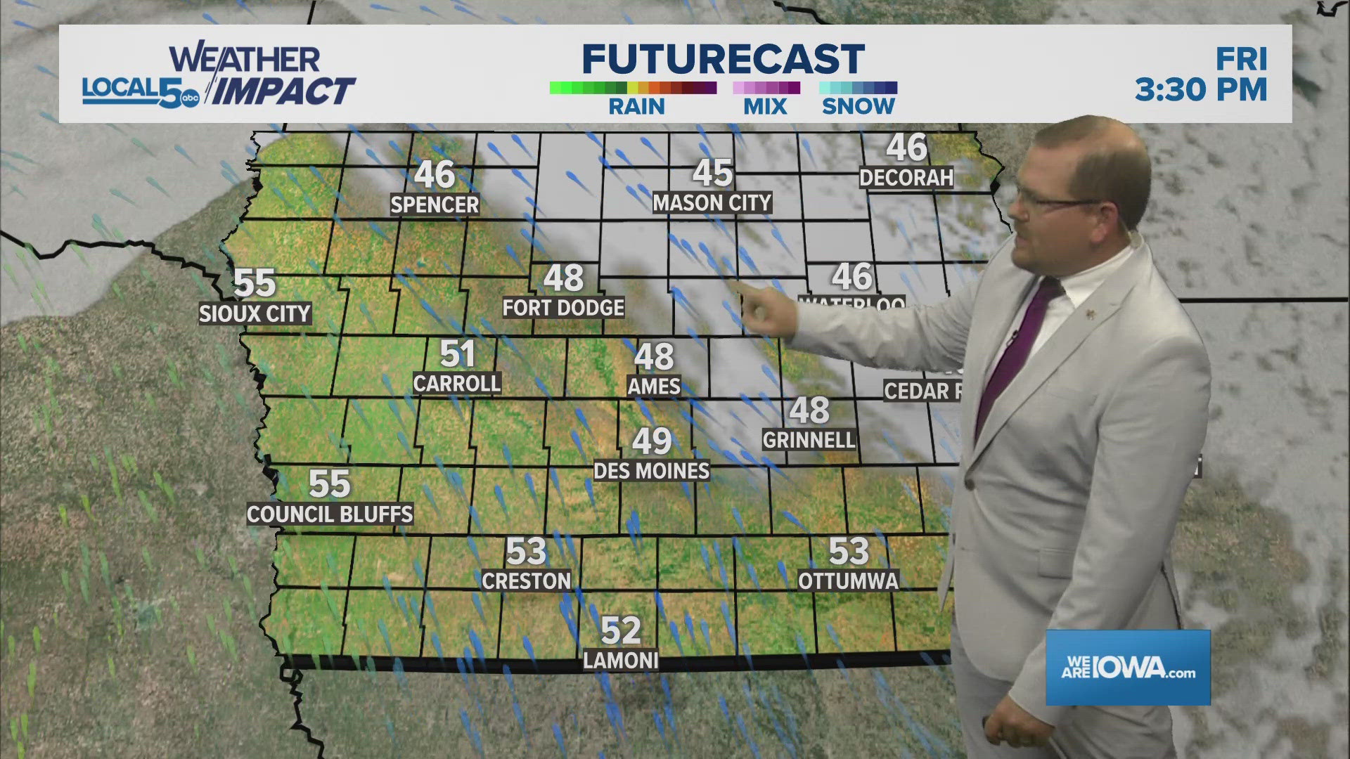 Slow moving storm system on track for late next week; first flakes