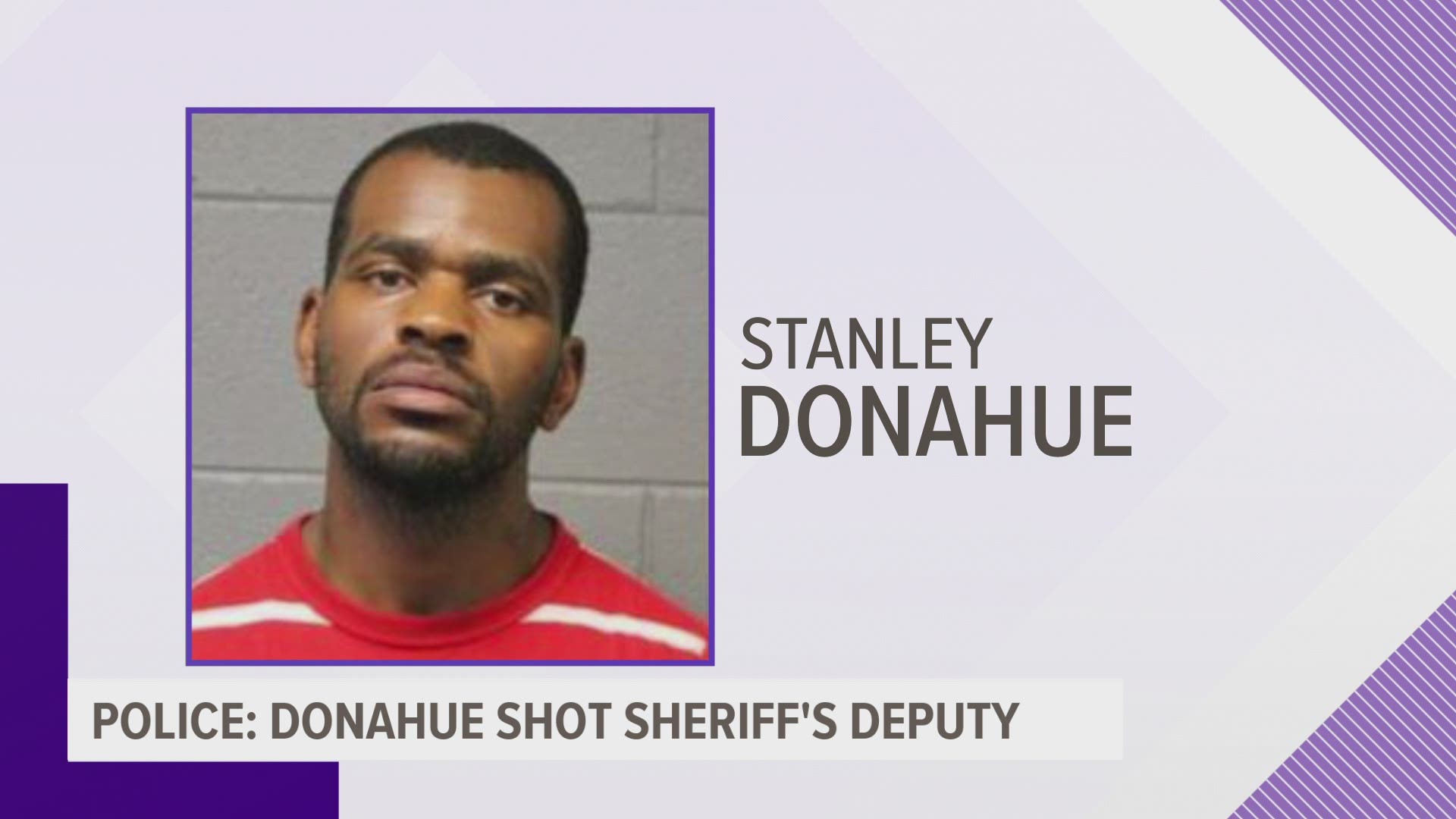 Stanley Donahue allegedly robbed two gas station employees before firing at Linn County Deputy William Halverson.