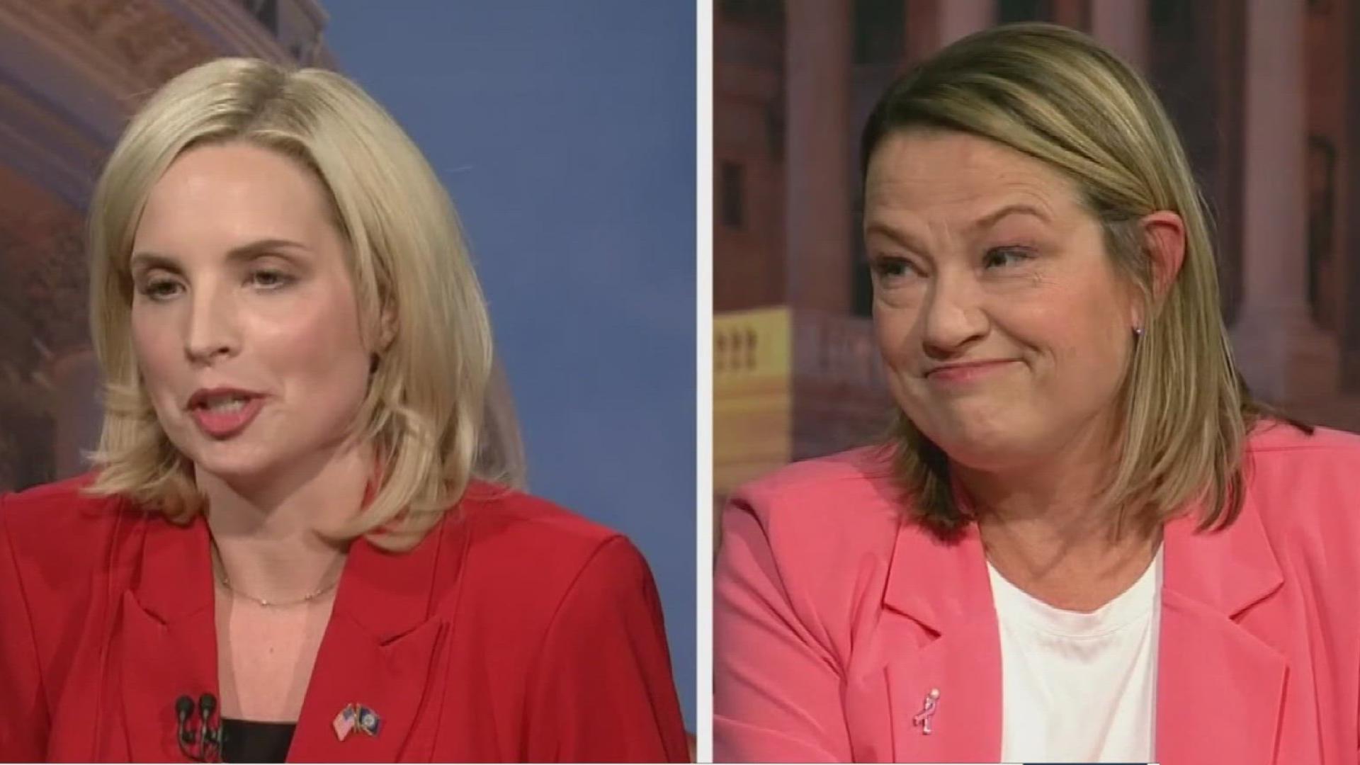 Iowa PBS hosted the debate between incumbent Republican Ashley Hinson and her Democratic challenger Sarah Corkery.