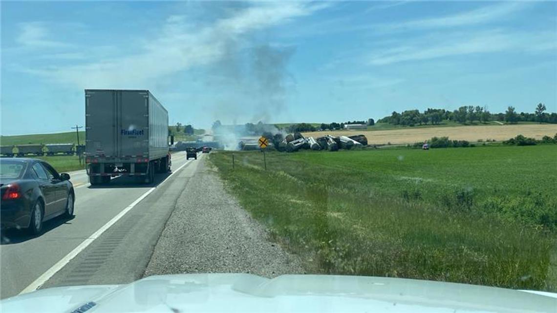 Train derailment in Iowa: Teen dead and father severely injured after semi collides with train