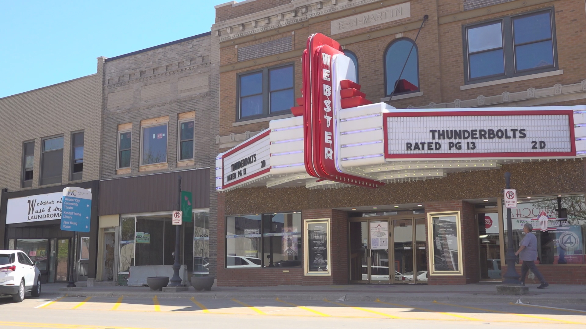 The fire happened at the building next to the theater and caused extensive smoke and water damage.