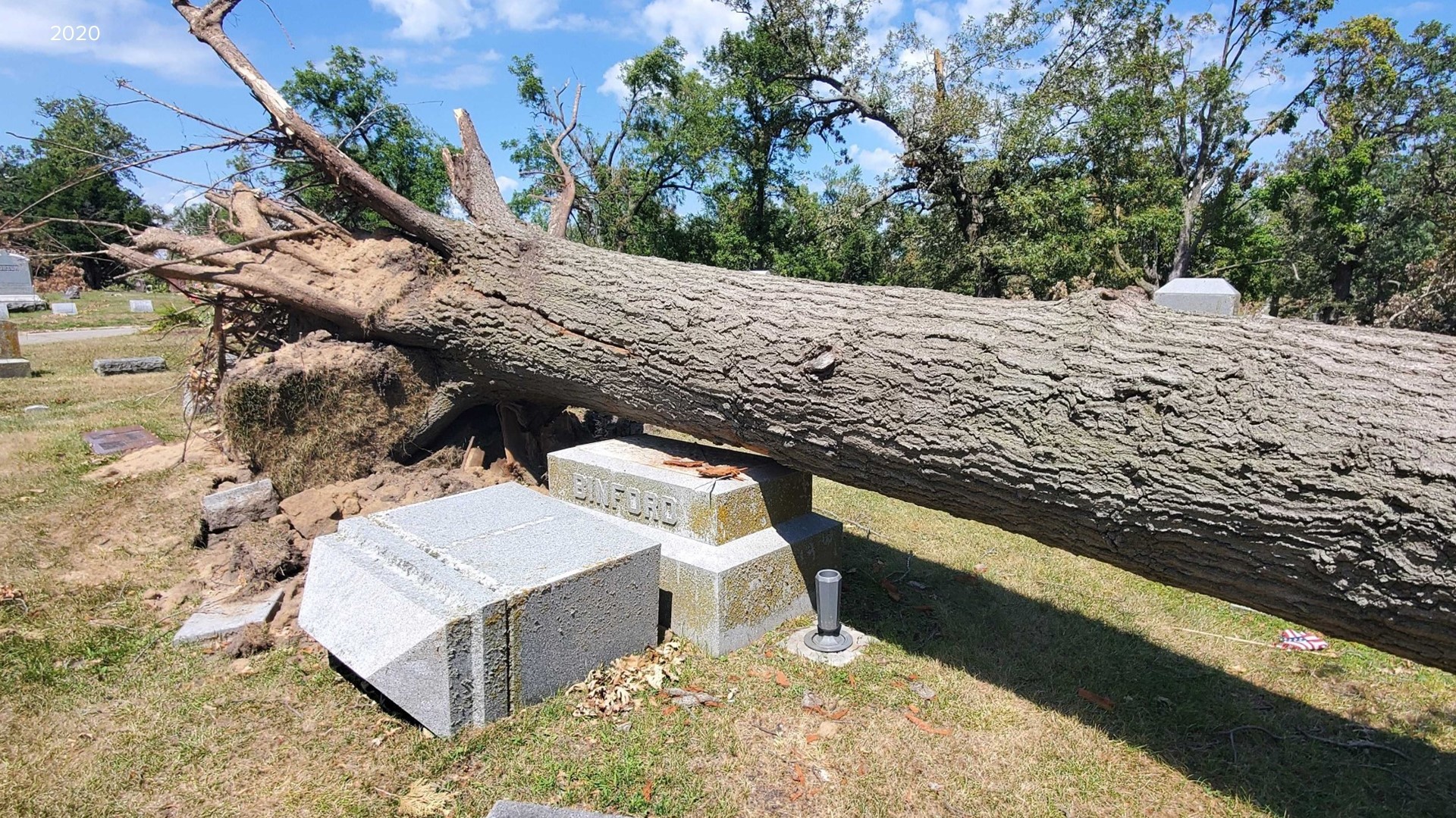 By the time the Aug. 10, 2020 derecho finally passed, Riverside Cemetery in Marshalltown and its grounds were destroyed.