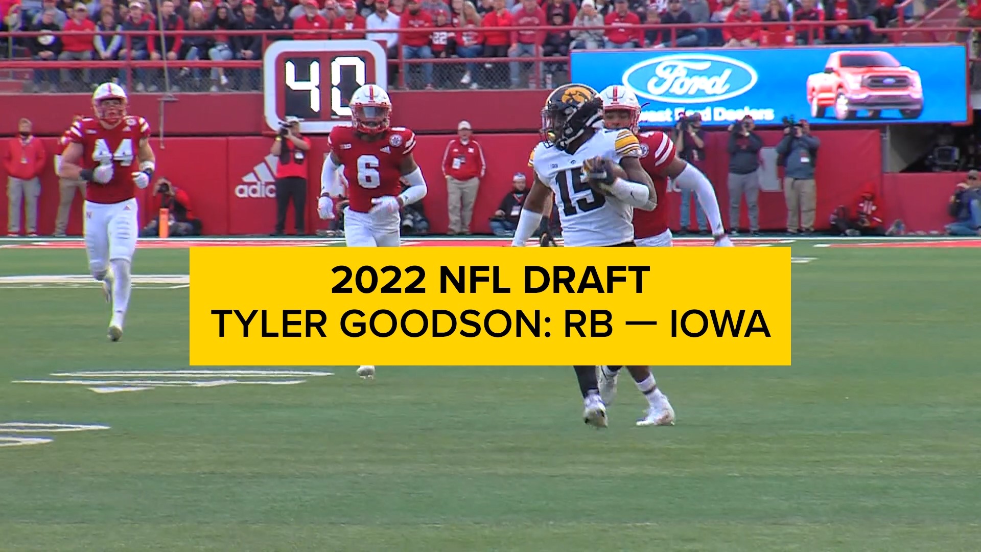 Over his three-year Hawkeye career, Tyler Goodson totaled 18 rushing touchdowns on nearly five yards per carry. He also had 70 career catches.