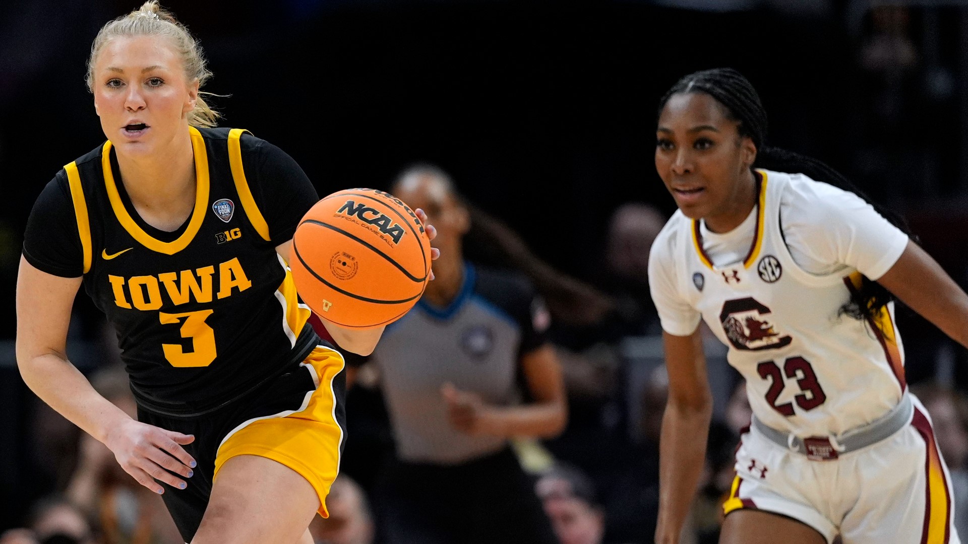 Sydney Affolter, who played a key role in Iowa's run to a second straight national championship game last season, has undergone knee surgery.