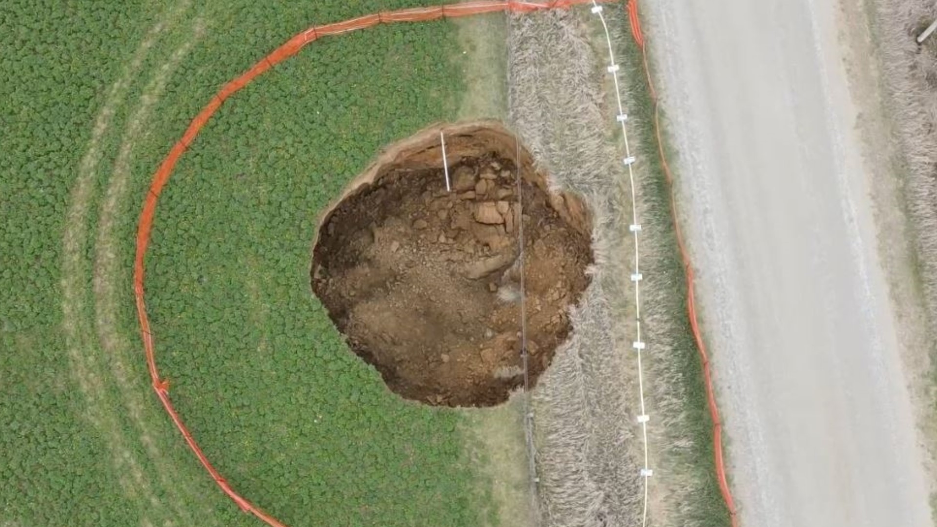 The cause of the sinkhole is currently unknown.