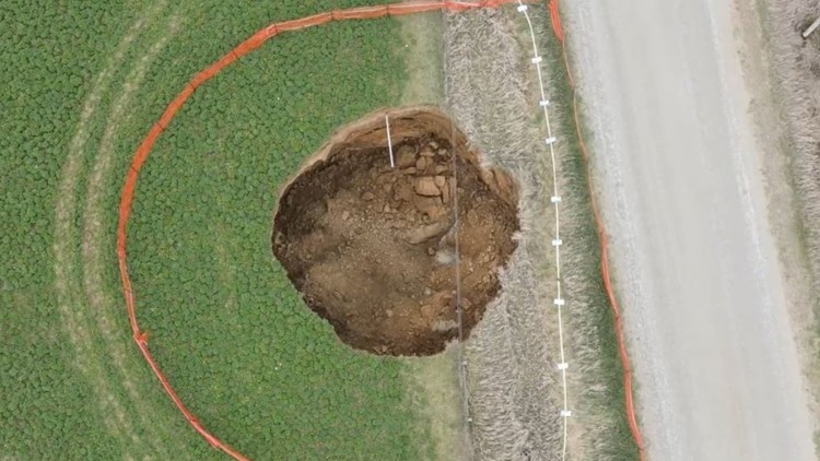 Officials believe Marion County sinkhole was caused by limestone mine