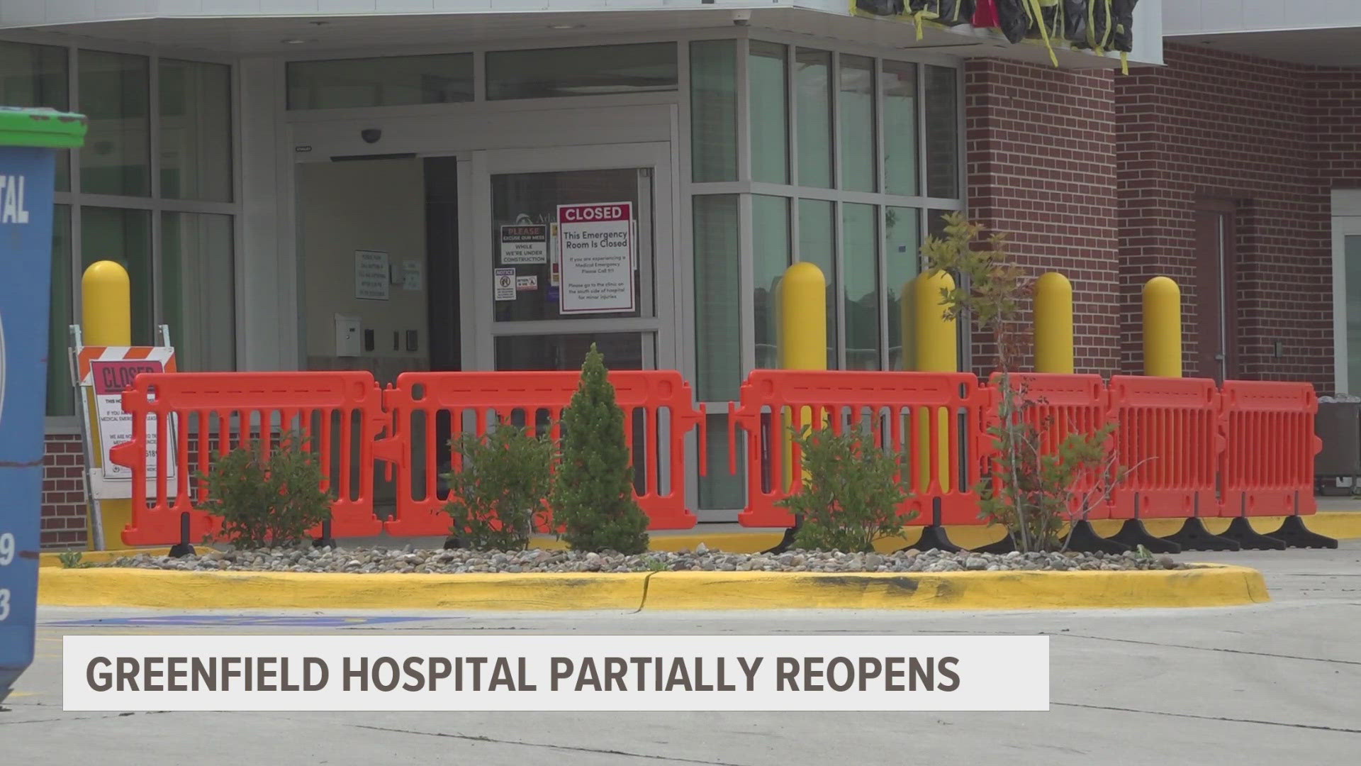 The EMS team is up and running, but the hospital is still limited. It hopes to be fully reopened in October.