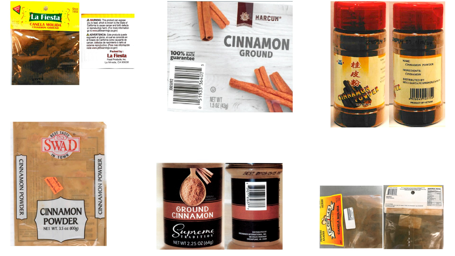 The FDA is warning cinnamon sold by stores including Dollar Tree and Family Dollar contains lead at levels unsafe for people, especially children.