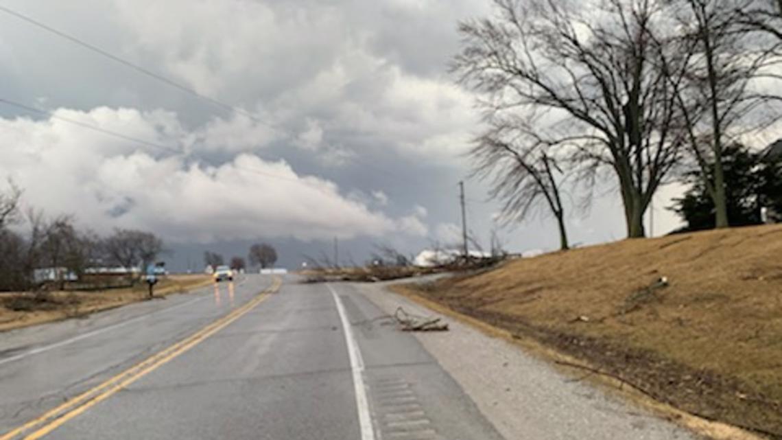 Iowa tornado damage, path Winterset, Norwalk, Pleasant Hill