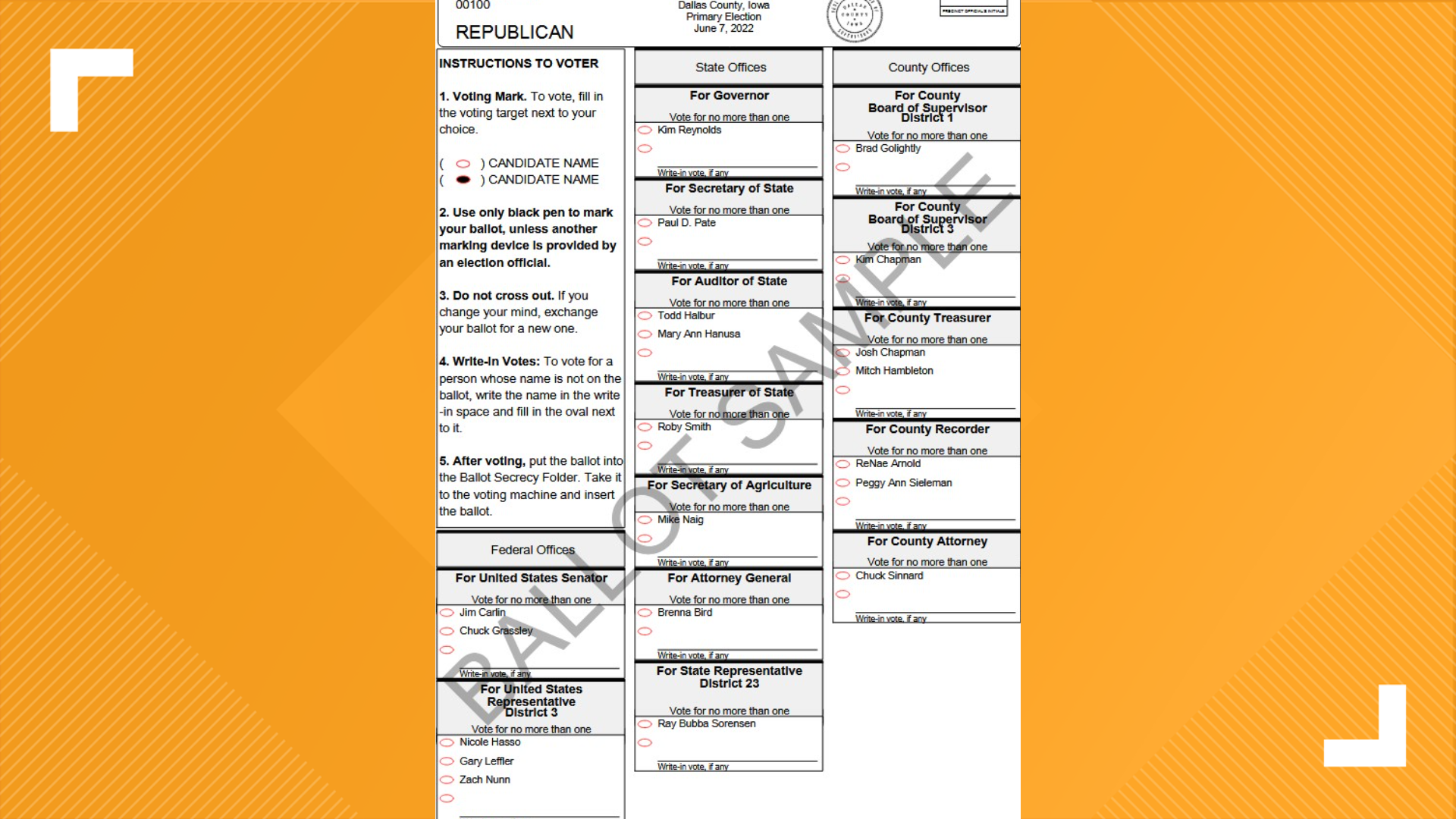 Iowa Primary Election 2022 How to find your ballot