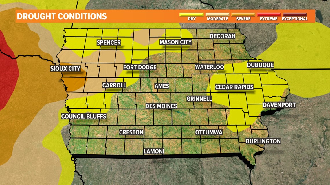 Iowa drought conditions Latest U.S. Drought Monitor report
