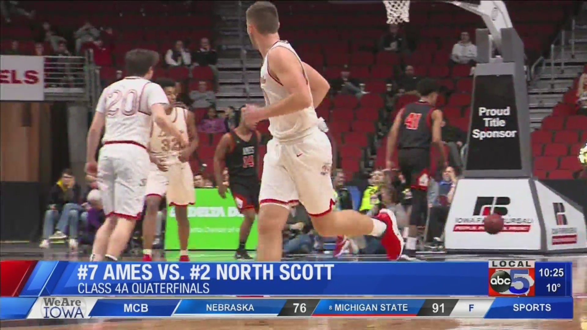Quarterfinal action for high school boys