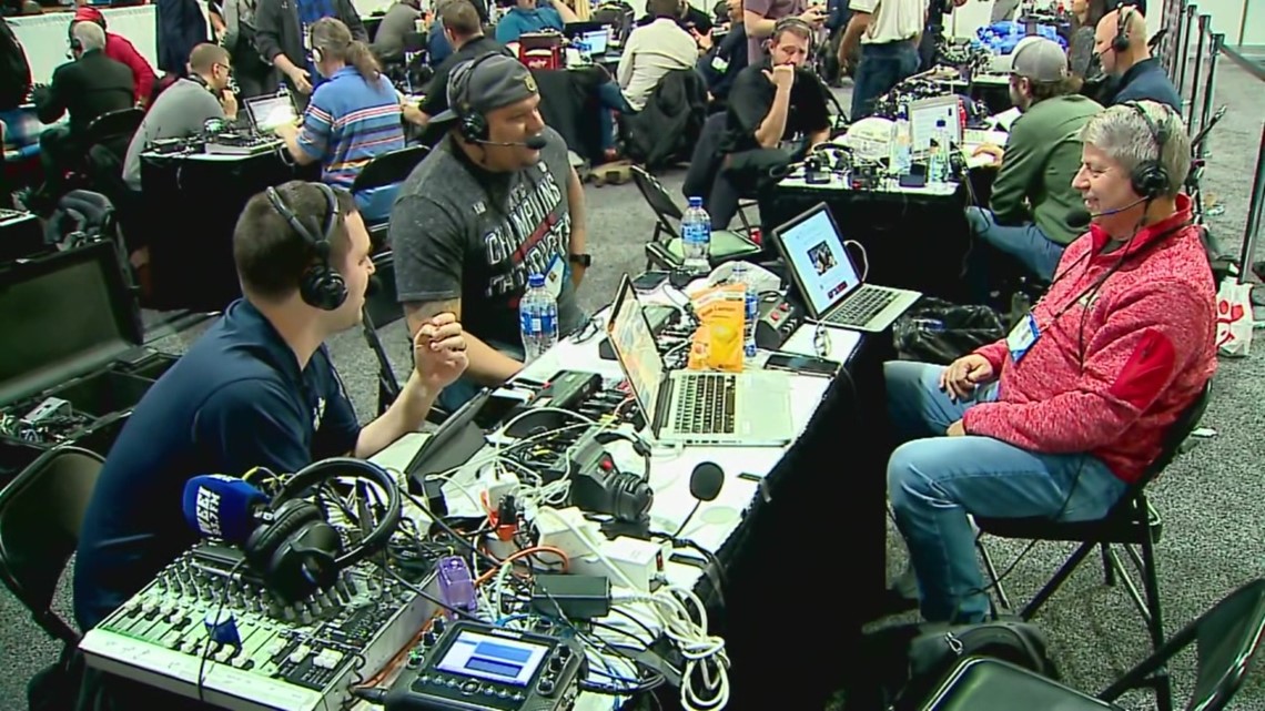 Super Bowl radio row a place to see and be seen