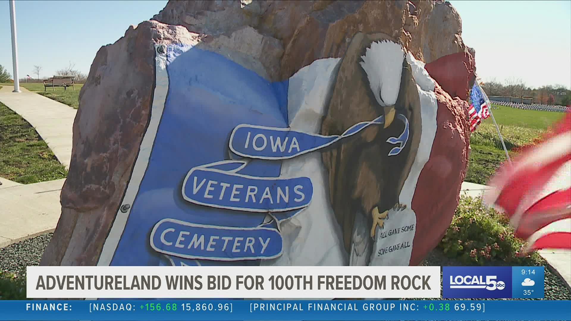 Ray "Bubba" Sorensen II has painted a Freedom Rock in each of Iowa's 99 counties. Here's where the 100th rock will go.