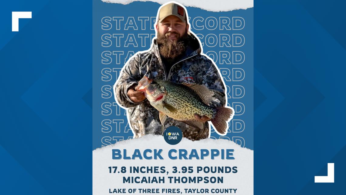 Iowan hauls in record-breaking black crappie on Super Bowl Sunday