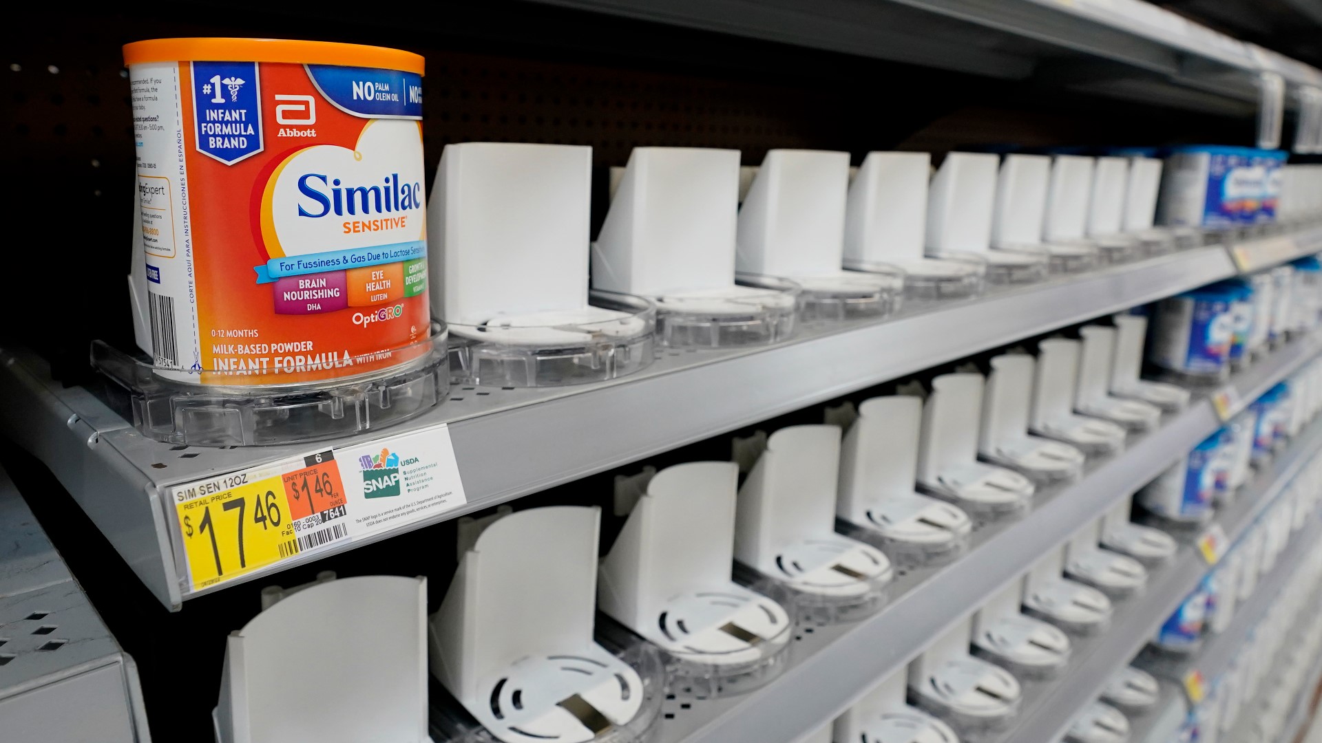 The baby formula shortage stems from supply chain disruptions and a safety recall by formula maker Abbott stemming from contamination concerns.