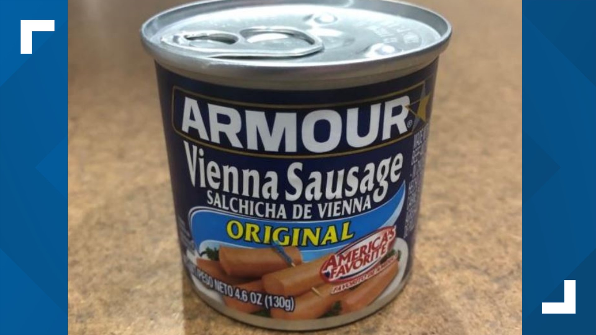 The recall mainly impacts canned Vienna Sausage sold nationwide under several different brand names including Armour, GOYA, Kroger and Walmart's Great Value.