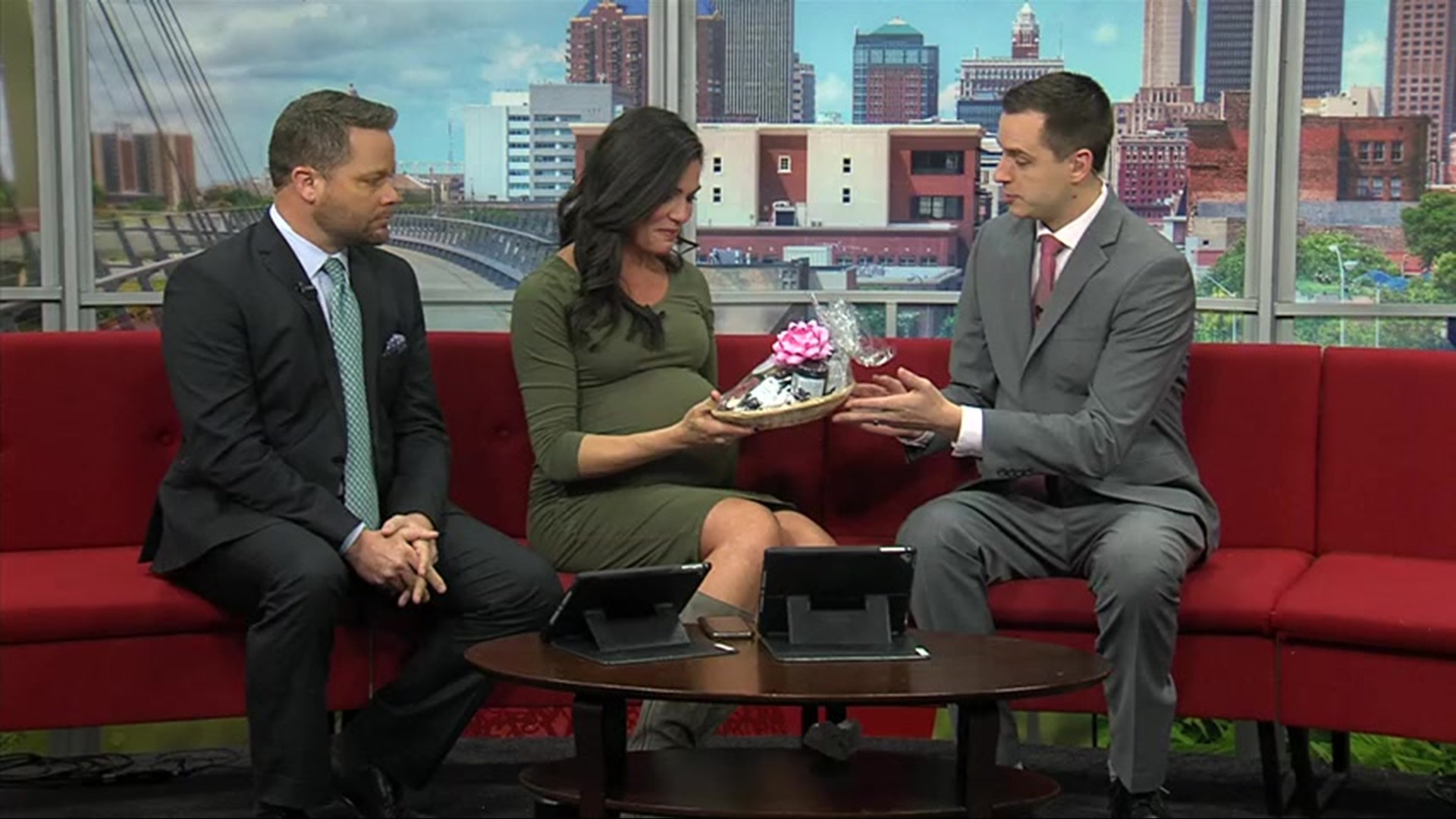 The mama-to-be got a care package from the morning show team