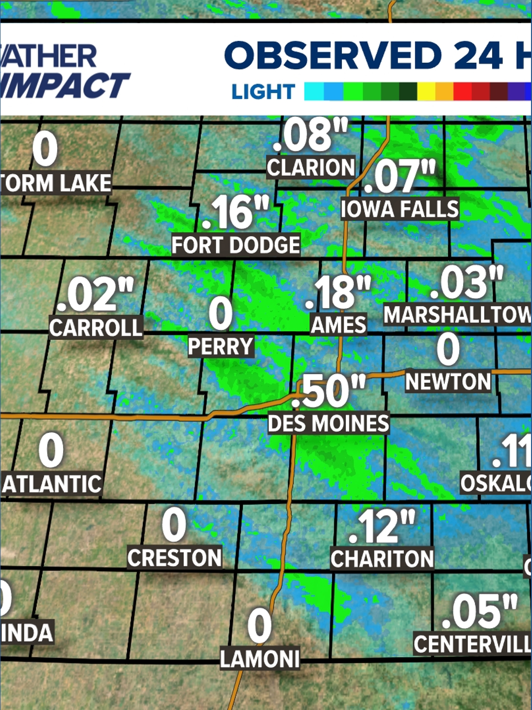 How much rain did we get in Des Moines? Iowa rainfall totals Wednesday ...