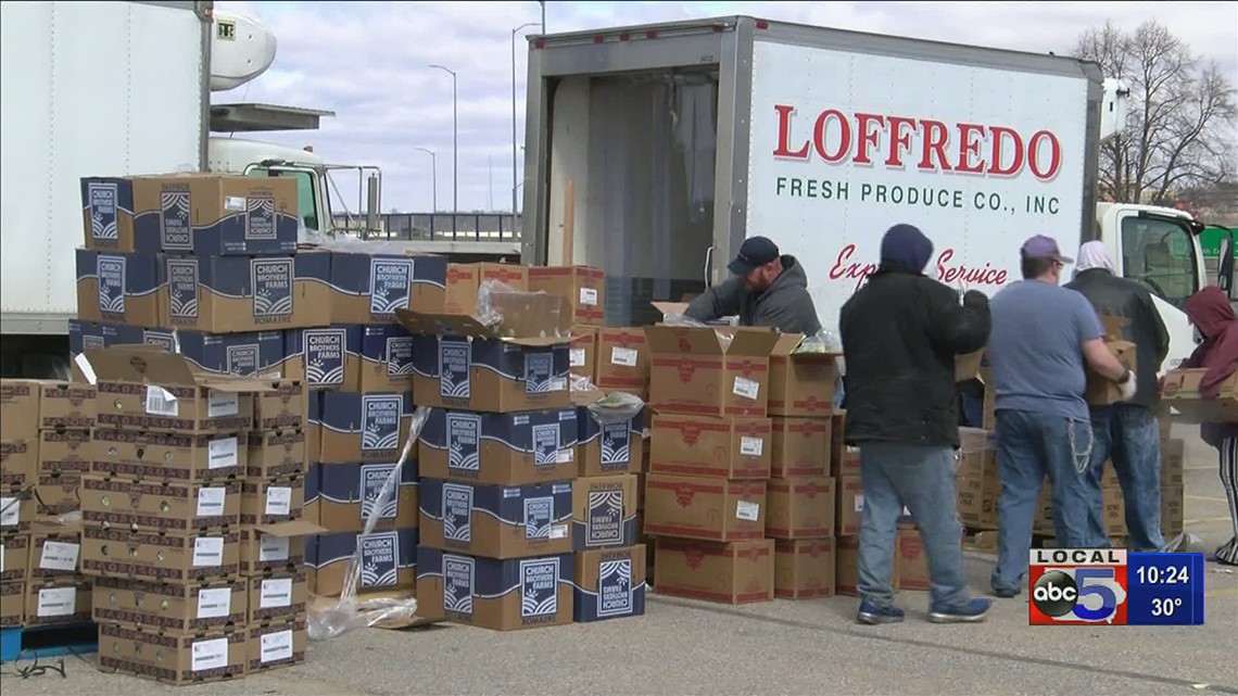 Loffredo feeding fresh produce to the community