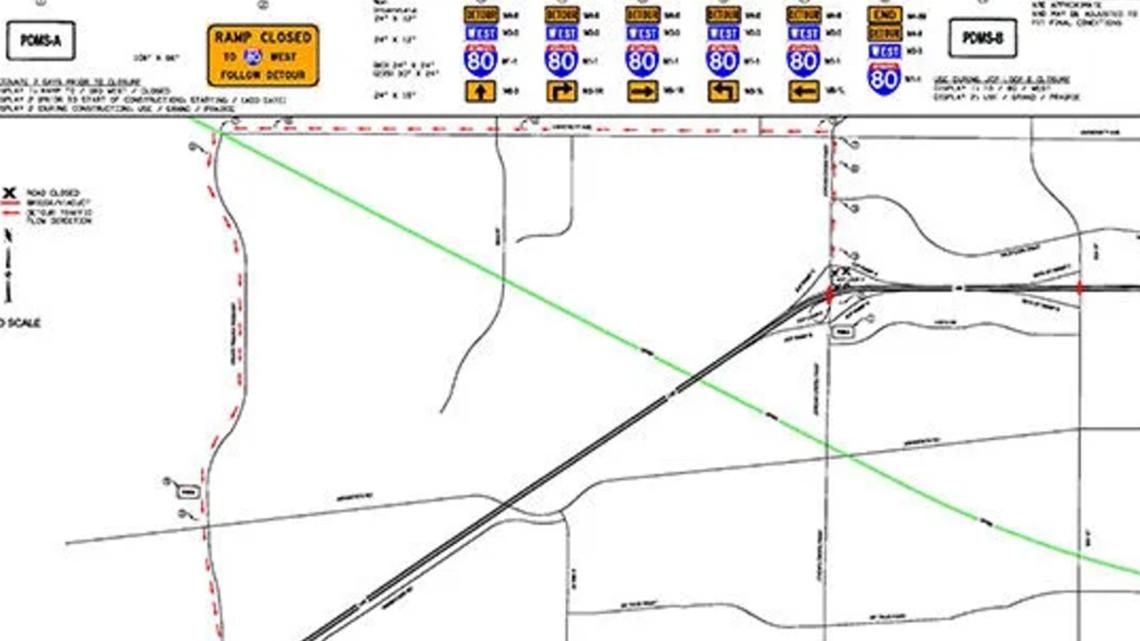 Jordan Creek Parkway north entrance ramp onto I-80 to close until fall 2026
