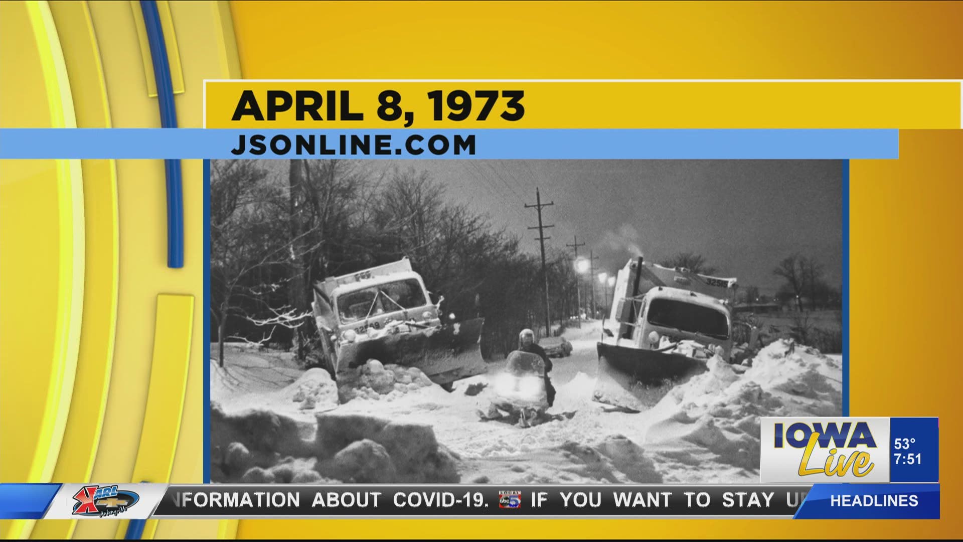 Mother Nature again showed Iowans that she doesn't care what the calendar says, when the record-setting April spring blizzard began on this date in 1973.