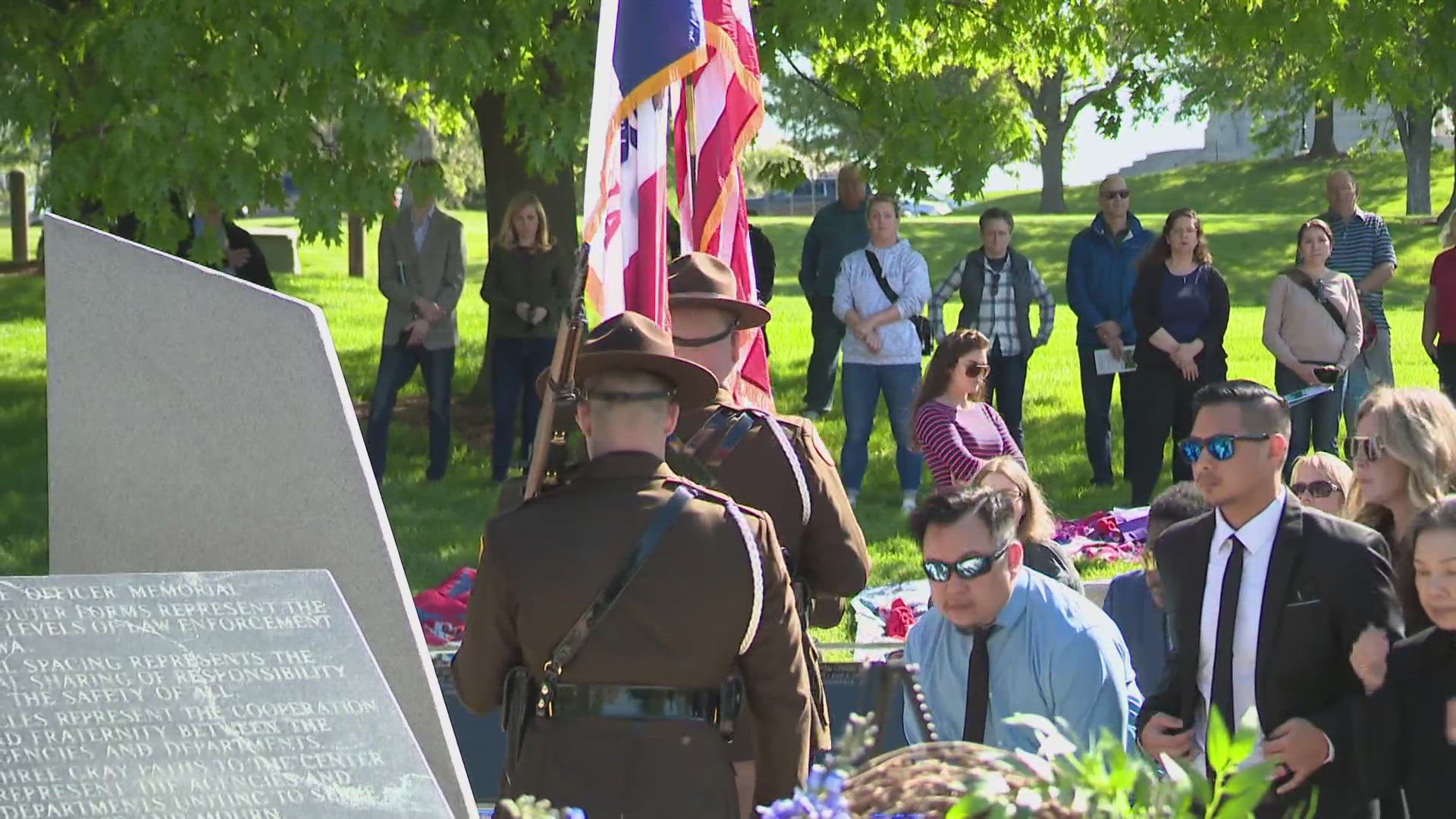 2 fallen officers honored at Iowa Peace Memorial | weareiowa.com