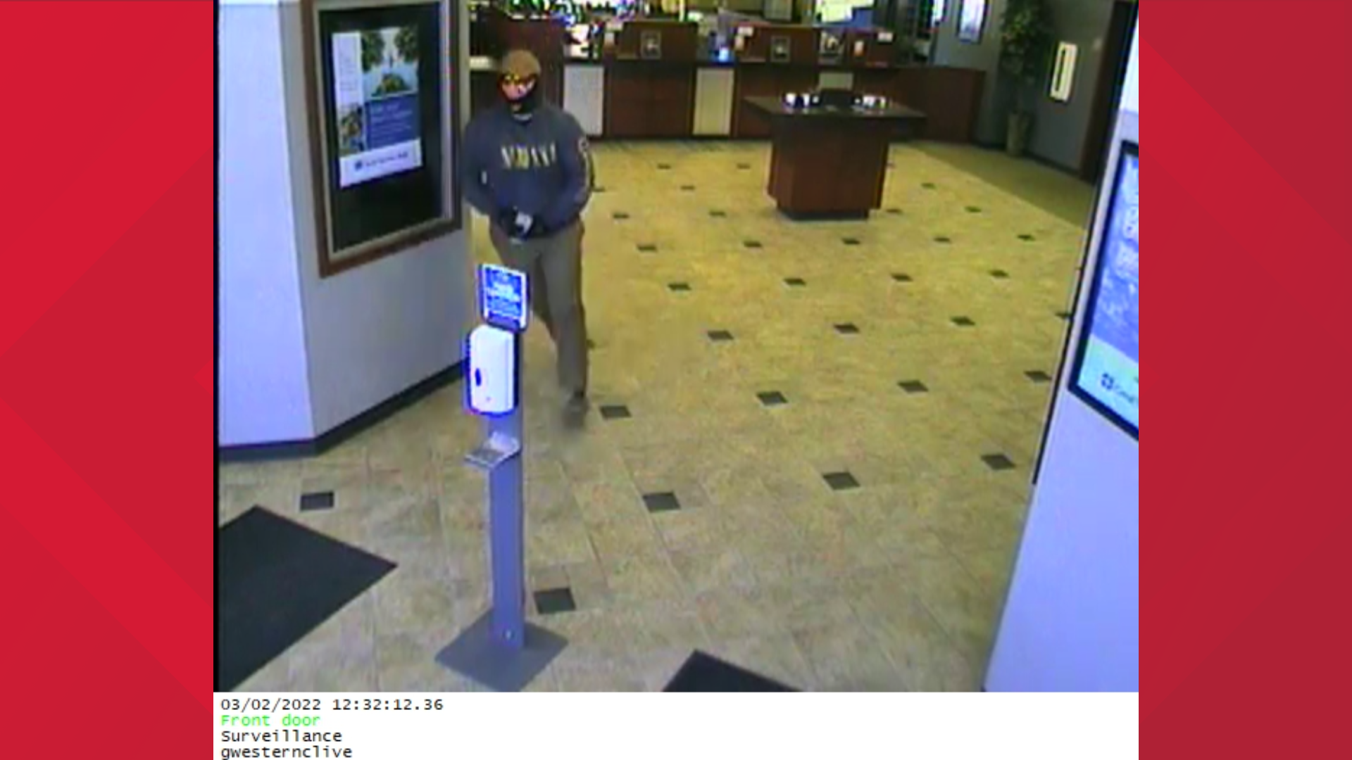 Have you seen this man? Clive PD searching for suspect in bank robbery ...