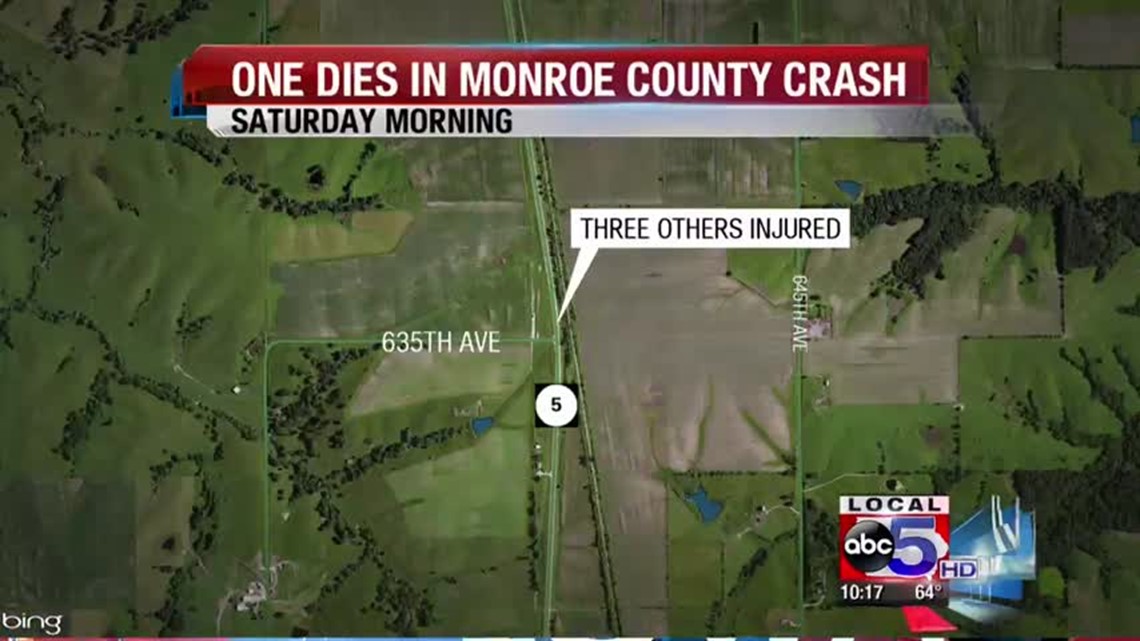 One killed, three injured in Monroe County car wreck