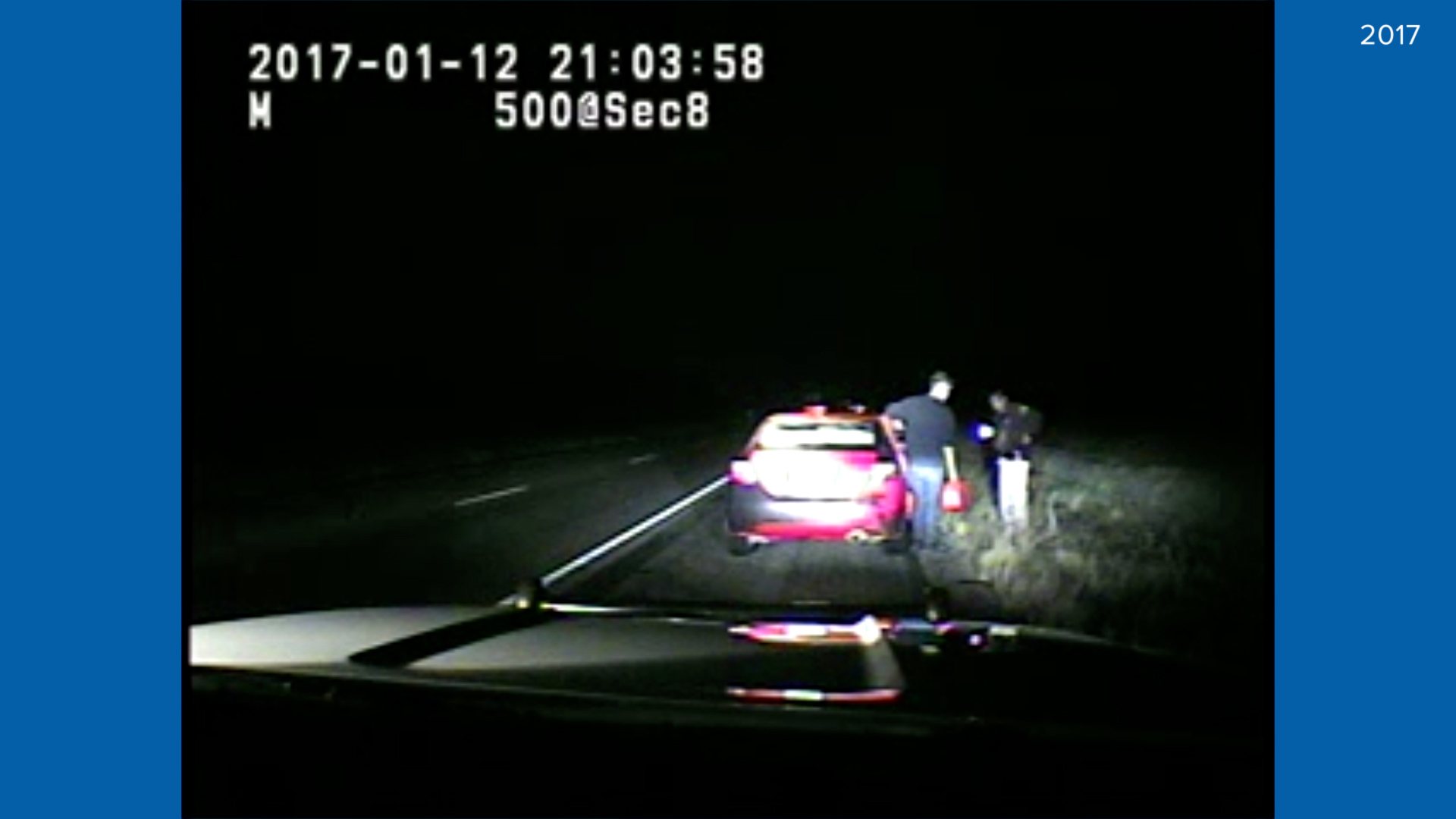 Footage from Utah Highway Patrol shows Kyle Jepson driving the car of Gloria Gary in 2017 after murdering her in her Des Moines, Iowa home.