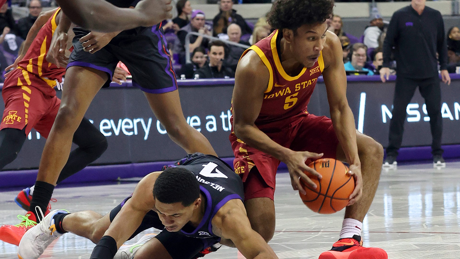 Iowa State's 18 steals and the 24th-ranked Cyclones held on for a 73-72 win over No. 19 TCU on Saturday.