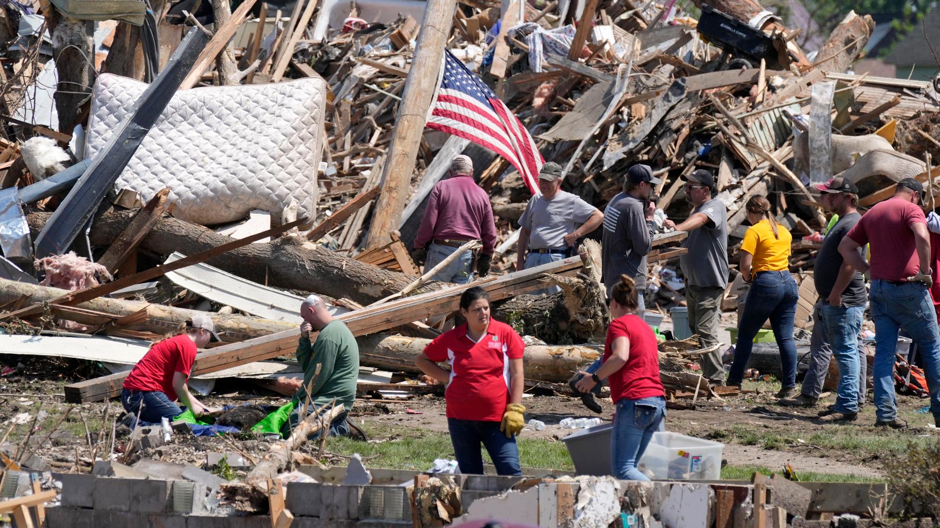 Organizers in Greenfield say the level of support and compassion the town has received following the tornado is what pushed them to stay on the route.