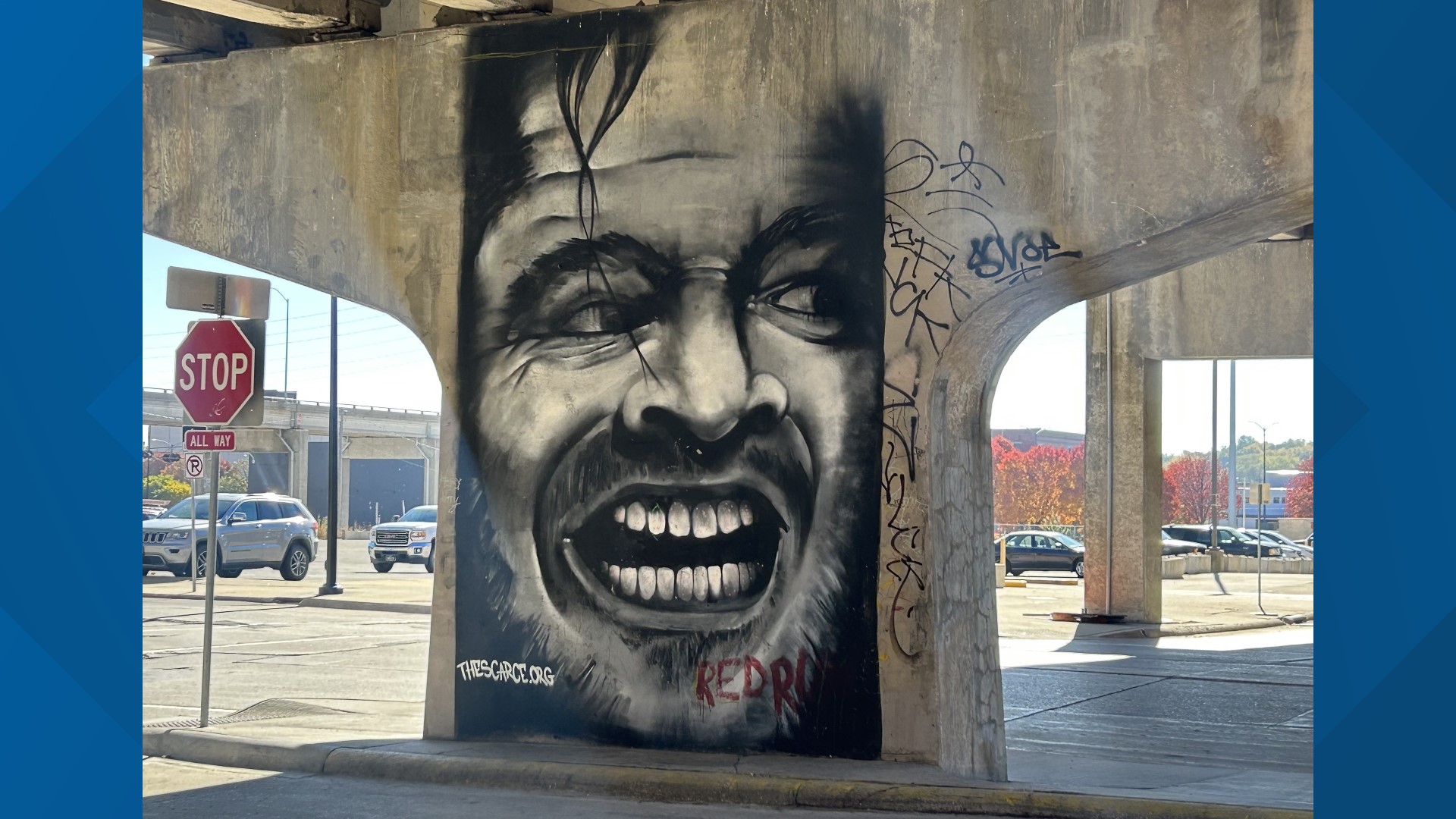 In a statement to Local 5, the Des Moines engineering department said they were unaware of how and when the mural was placed on the SW 9th Viaduct.