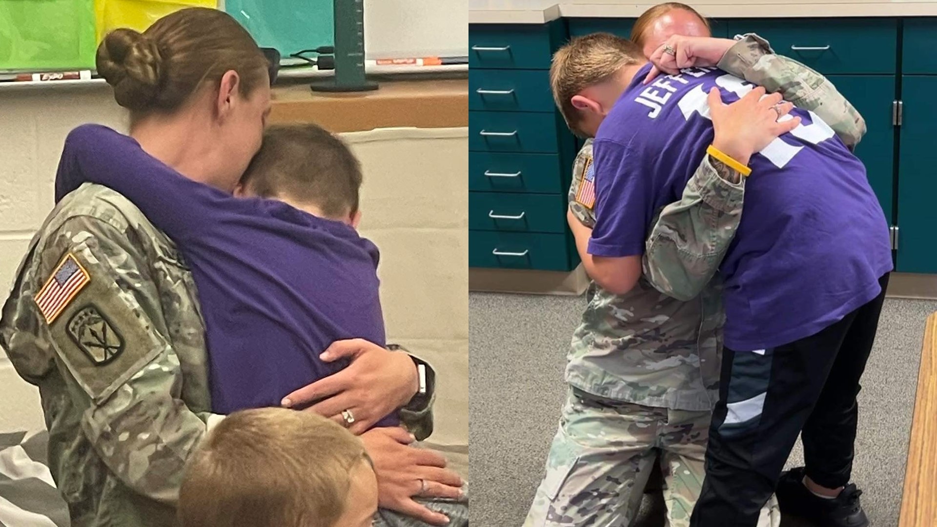 Two Iowa boys received quite the surprise this week: their mom returning from an overseas deployment in the Iowa National Guard.