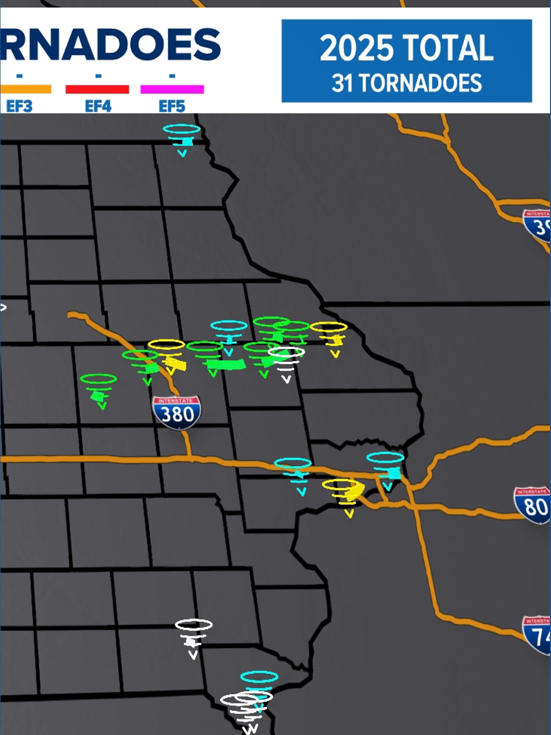 New data confirms 2 tornadoes touched down in NW Iowa county ...