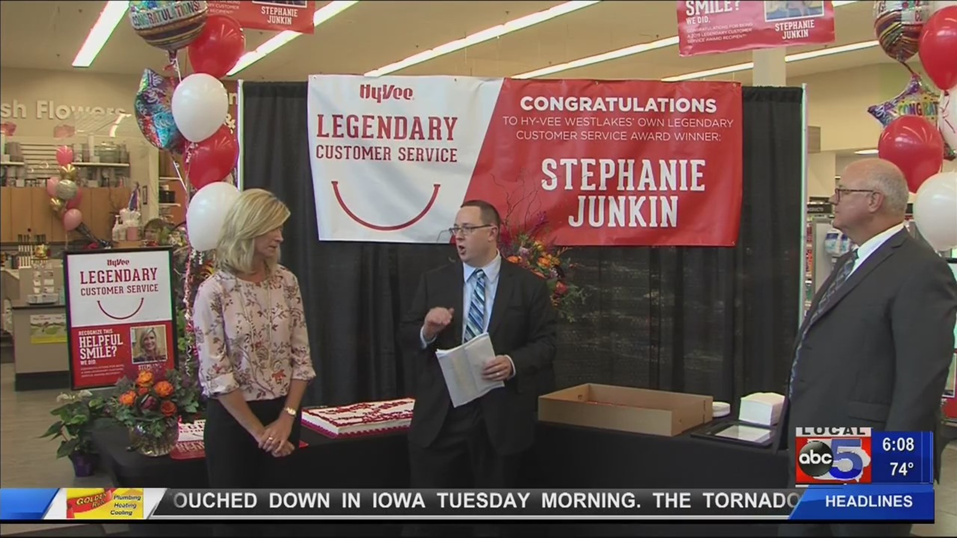 Hy-Vee employee surprised with legendary award