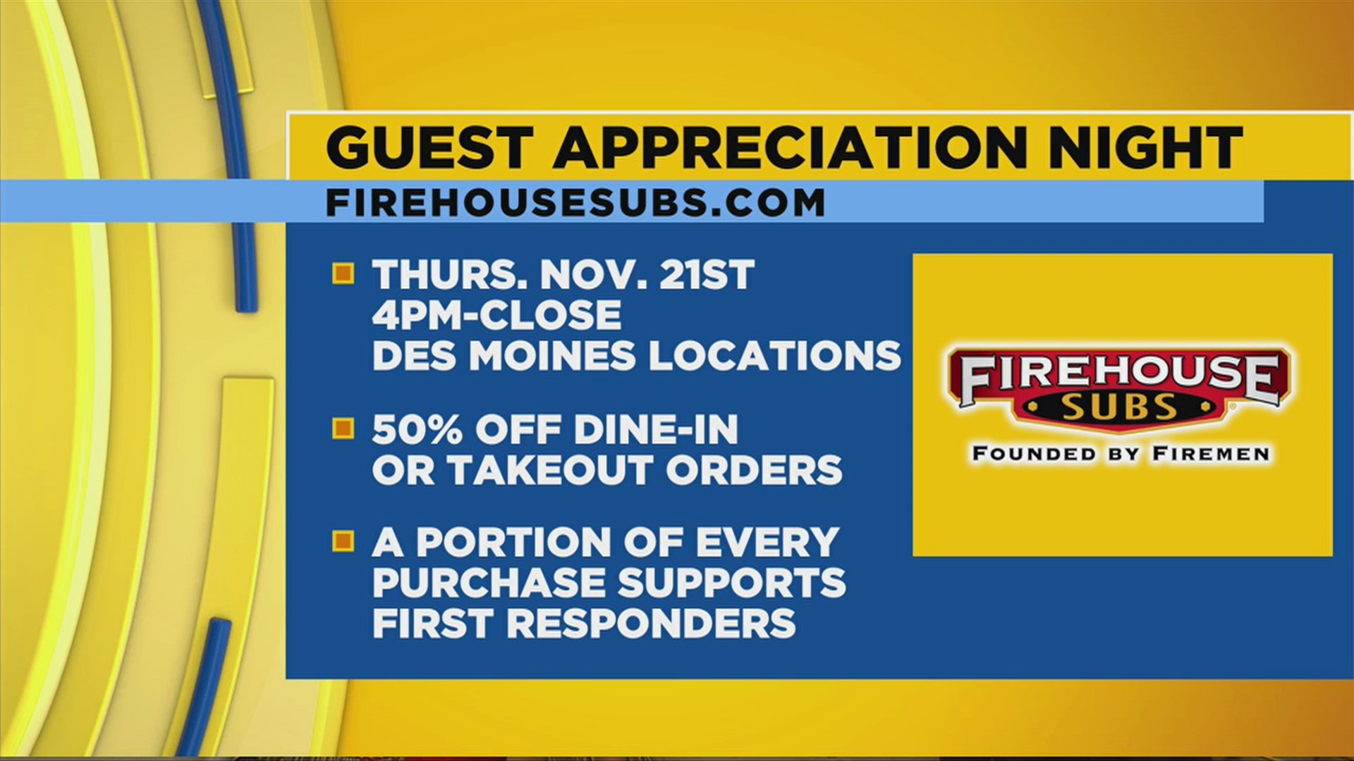 Firehouse Subs Guest Appreciation Night