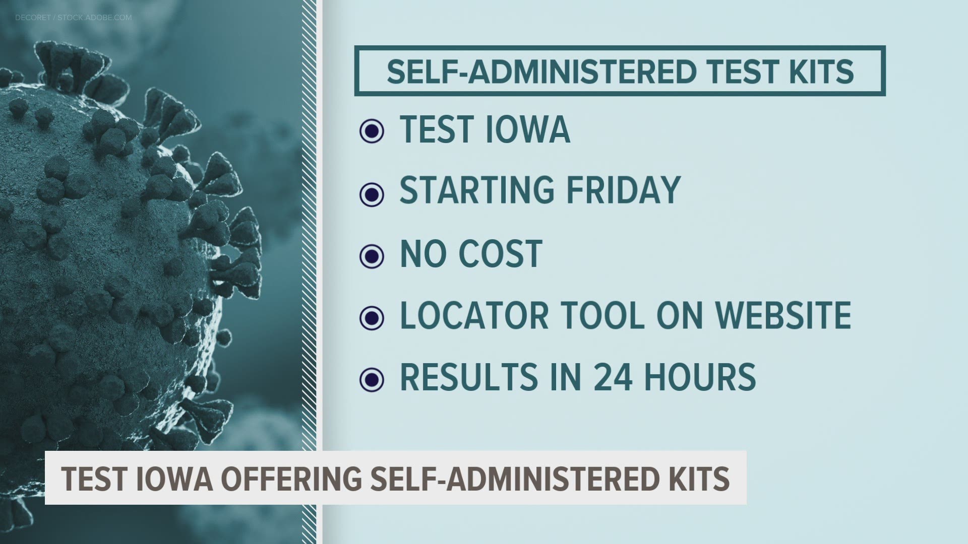Starting this week, Iowans will be able to request a coronavirus at-home test kit.