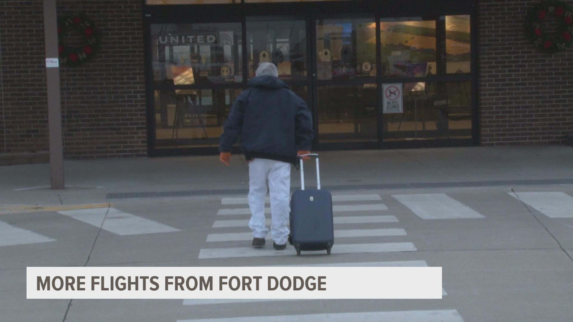 The Fort Dodge Regional Airport opened up new flights recently. Meanwhile, Des Moines International Airport is expecting 5,000 passengers per day.