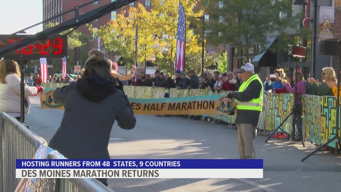 Thousands hit the street for IMT Des Moines Marathon