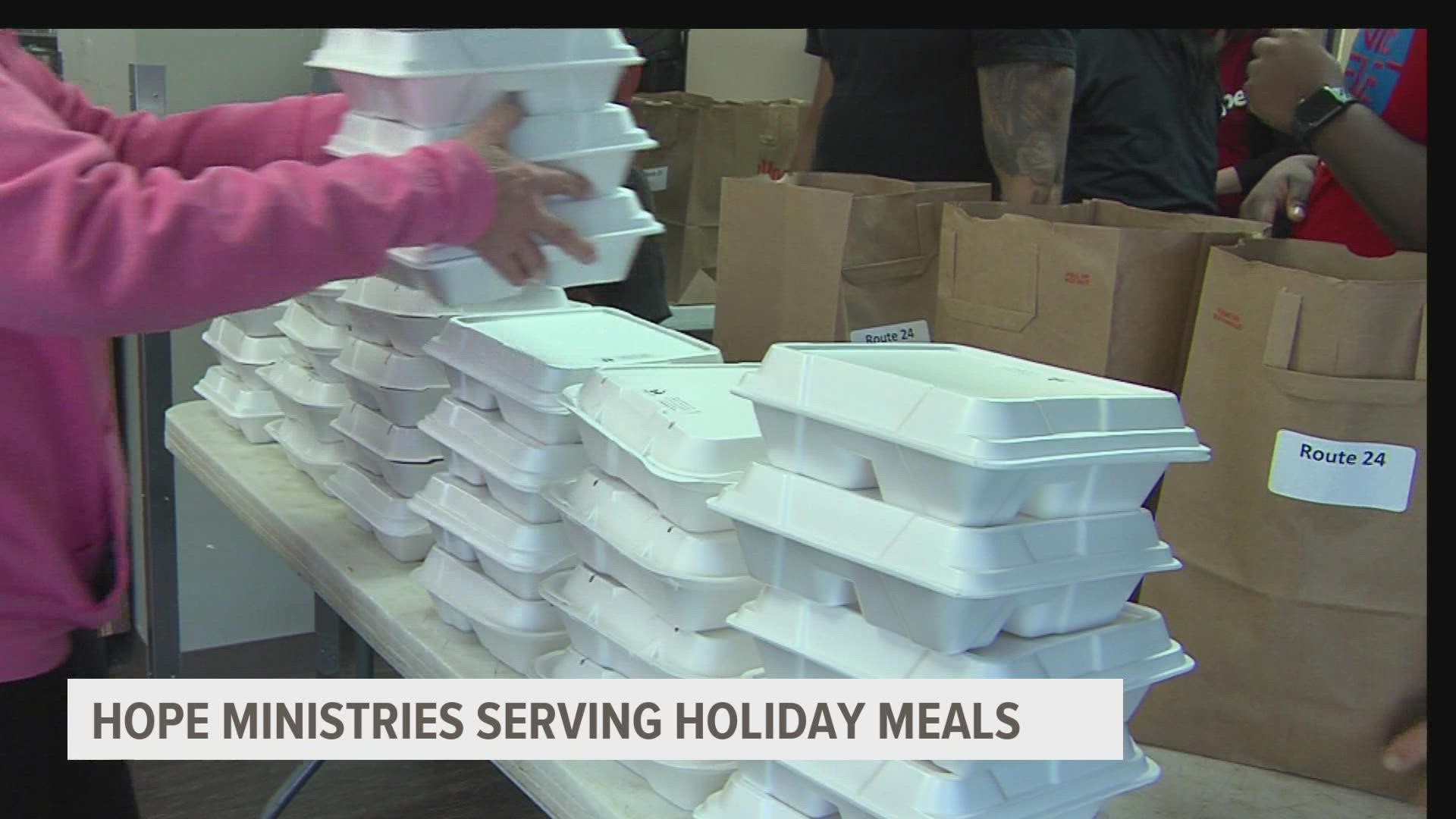 Organizers say they plan to deliver around 2,300 meals to people around the metro. If you want to volunteer in the future, visit hopeiowa.org.