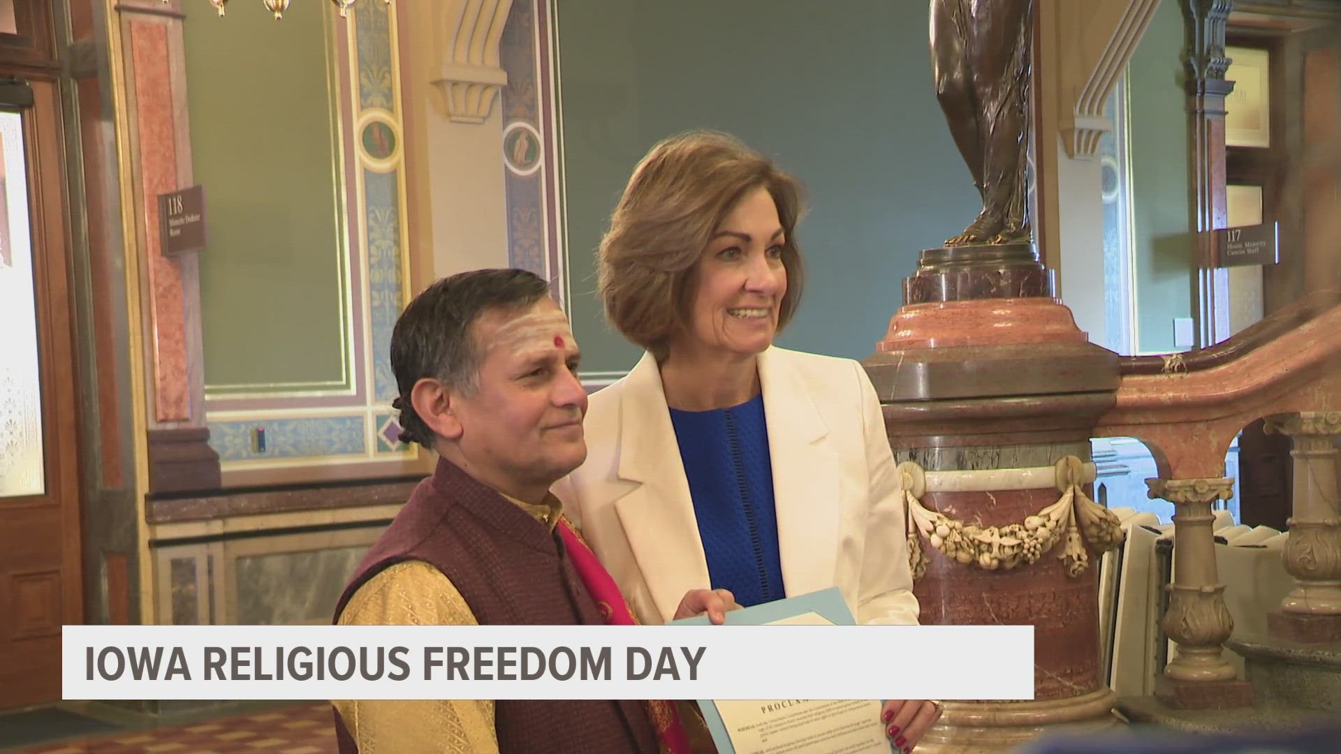 Gov. Kim Reynolds declared April 13 as "Religious Freedom Day."