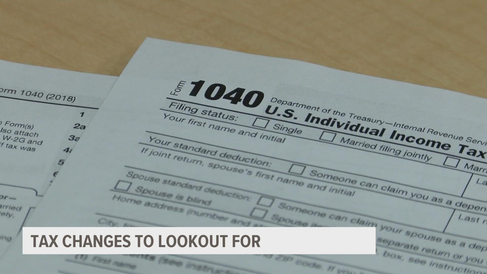 A financial professional gives tips on changes people should be aware of before they file their taxes.