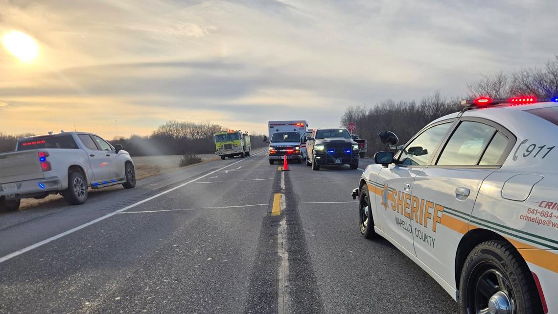 Construction worker hit by vehicle in Wapello County Monday airlifted to hospital